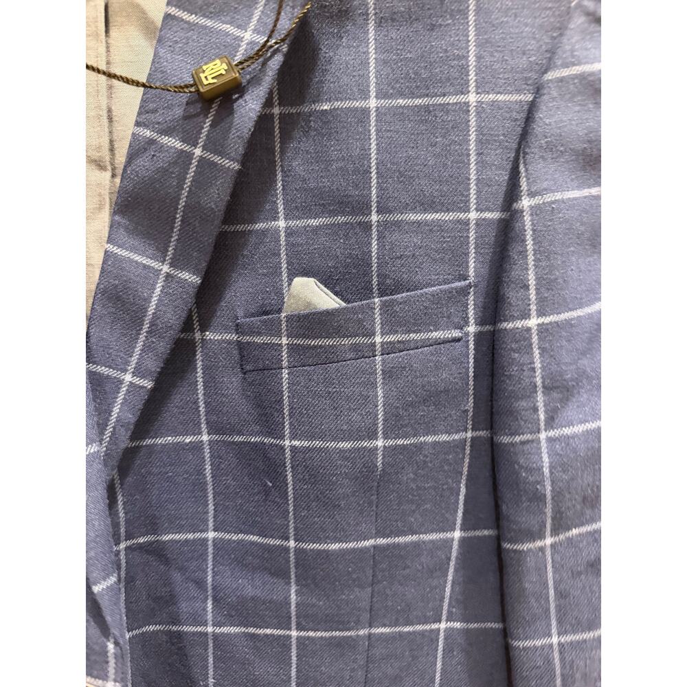 Boys Lauren Ralph Lauren navy light blue bloxbury blazer $140 sz 20R - Picture 3 of 5